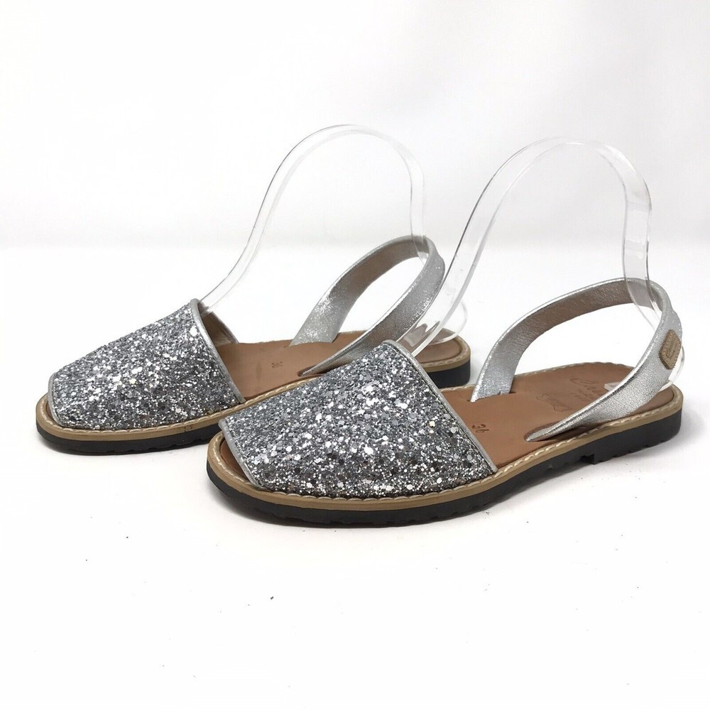 Silver Glitter Women's Sandals